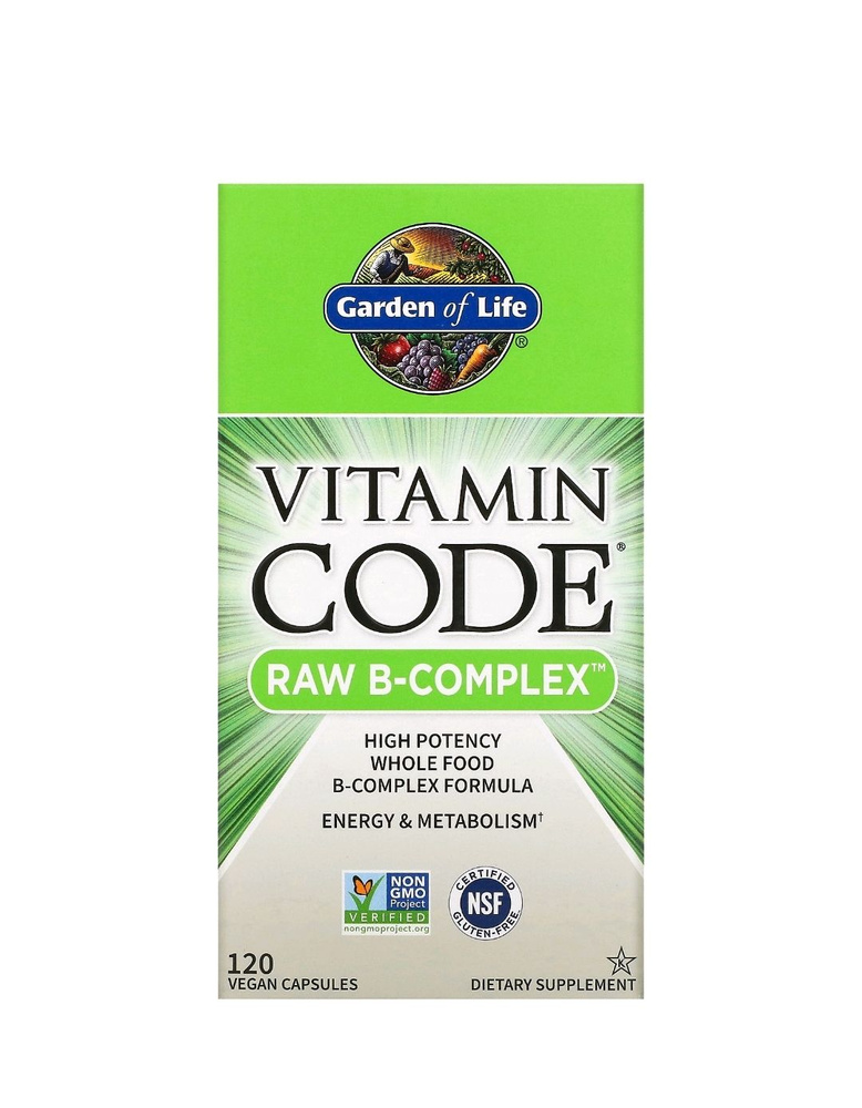Raw B-Complex, комплекс витаминов группы В, 120 капс - купить с ...