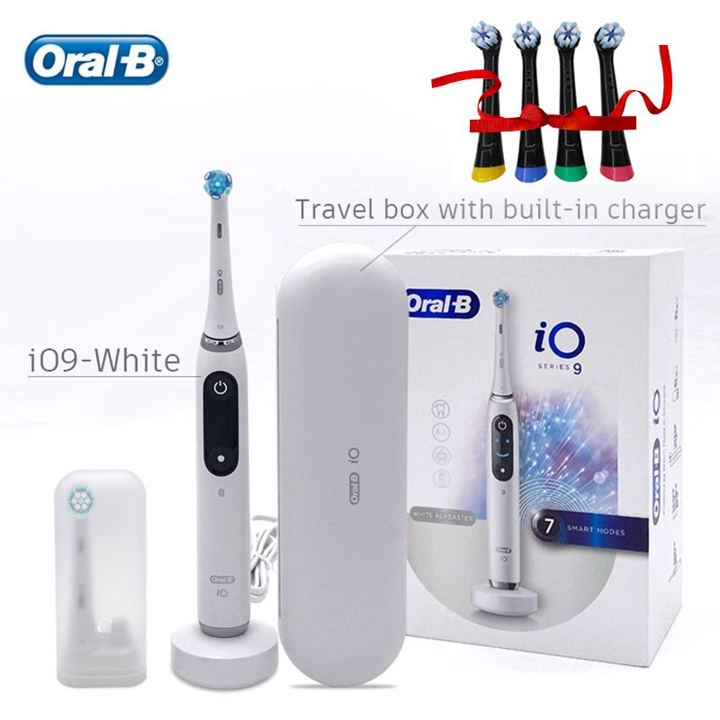 Oral-B Электрическая зубная щетка Oral B iO9, белый, черный матовый  #1