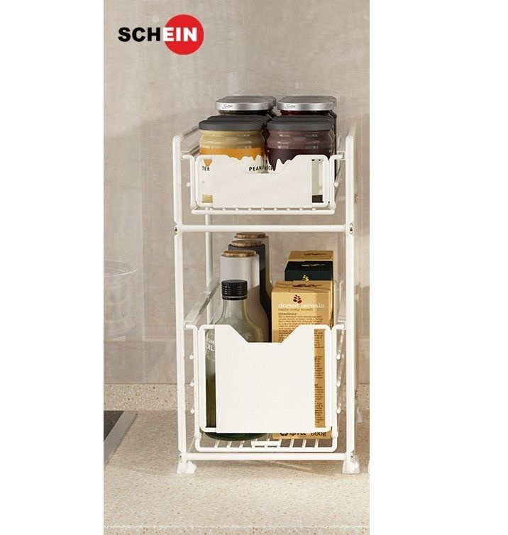 Органайзер SCHEIN HD0040WT-S двухэтажный выдвижной сетка белый #1