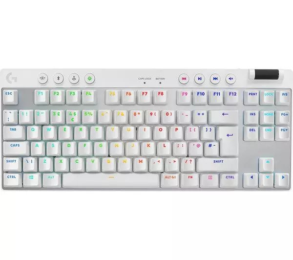 Logitech Игровая клавиатура беспроводная PRO X TKL white, (GL Tactile ...