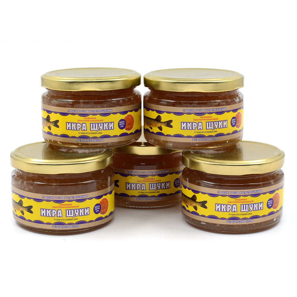 Икра щуки 220г *5 штук в стеклянной банке - купить с доставкой по ...