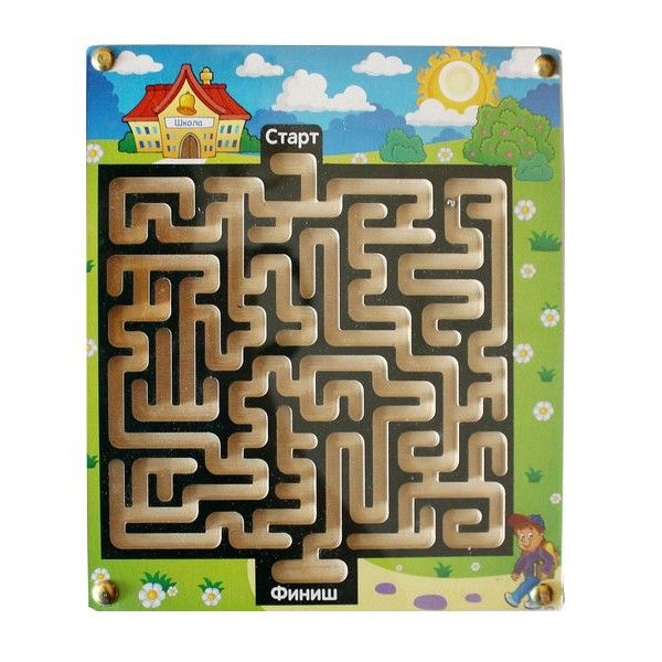 Деревянный лабиринт с шариком Идем в школу IG0049 - купить с доставкой ...