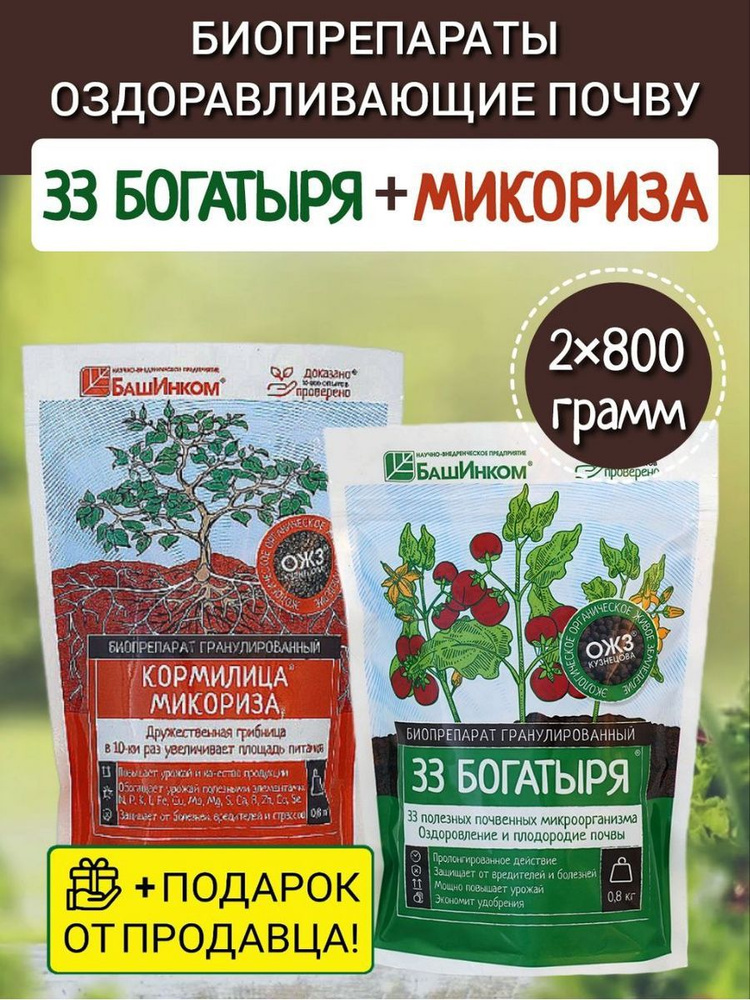Удобрения Башинком: 33 Богатыря + Кормилица - купить с доставкой по ...