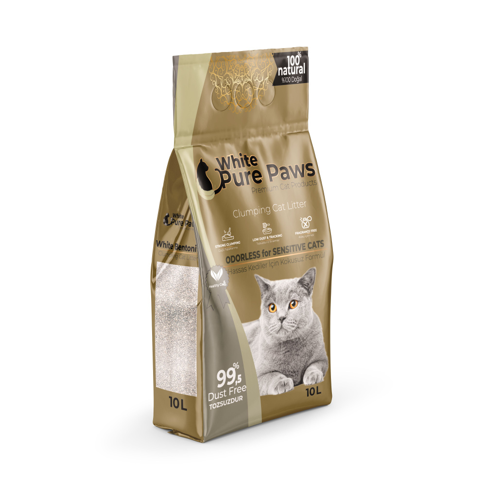 Наполнитель для кошачьего туалета White Pure Paws бентонитовый ...