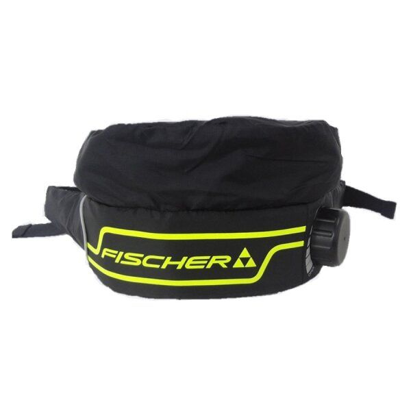 Ceinture Porte-Gourde Fischer DrinkBelt Professional - Noire/Jaune - 1L Isotherme - Course, Randonnée
