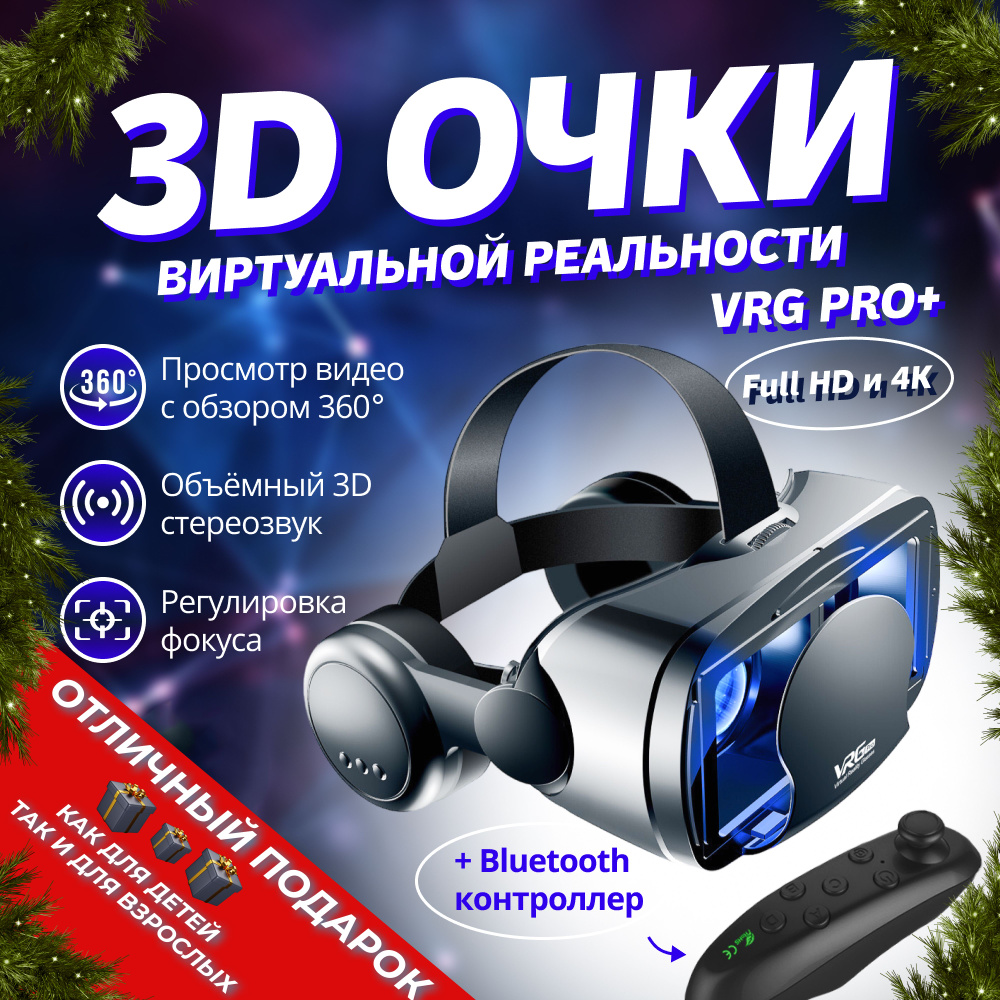 VR-очки для смартфона VRG Pro для Android, iOS купить по выгодной цене в  интернет-магазине OZON (930711632)