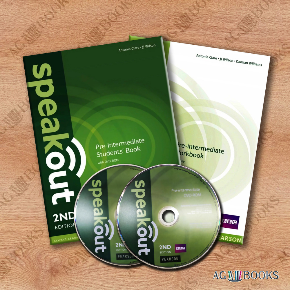 Speakout Pre-Intermediate комплект (2-е издание) Учебник + Рабочая тетрадь  + 2 DVD