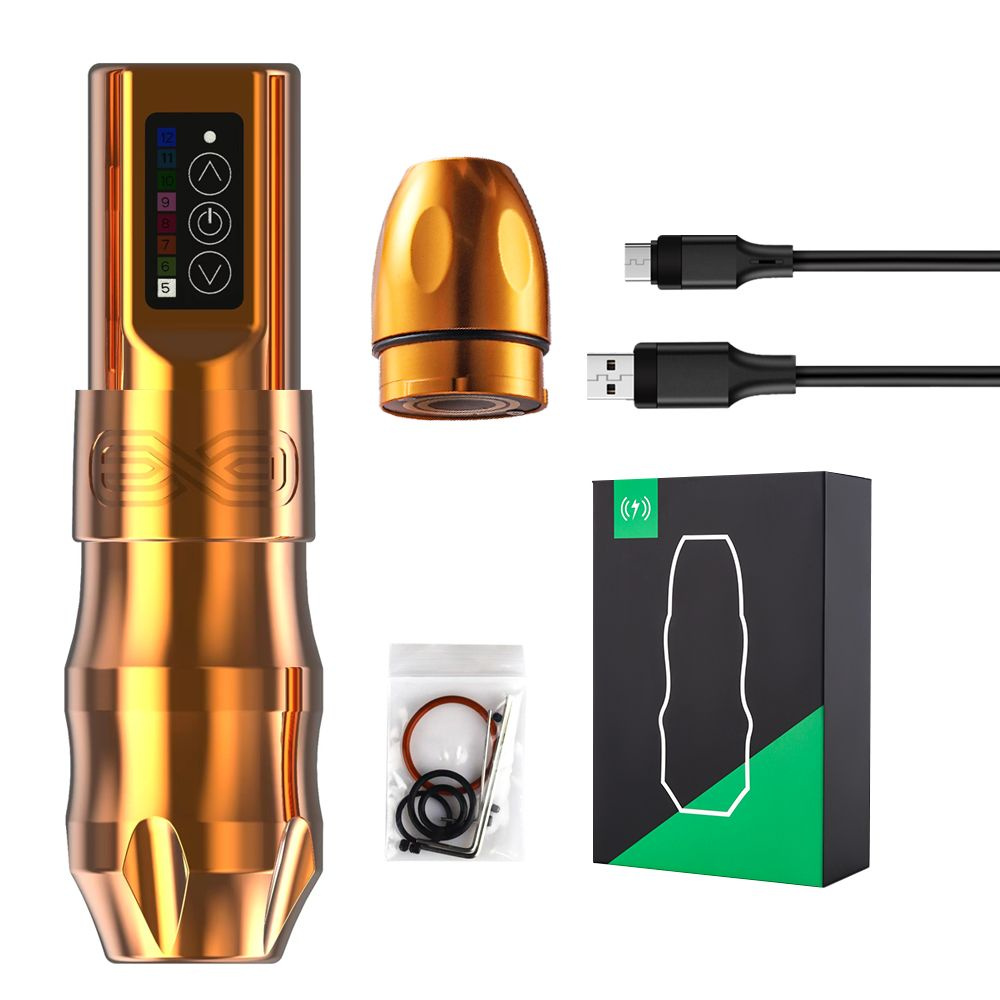 Комплект беспроводной аккумуляторной тату-машинки EXO Мотор без ...