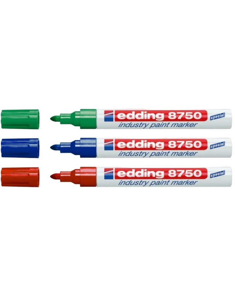 3 шт Маркер промышленный индустриальный EDDING 8750 industry paint ...
