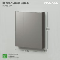 Зеркальный шкаф итана анкона 50 500х150х790