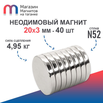 Неодимовый Магнит 40Х25 – купить в интернет-магазине OZON по
