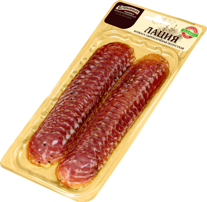 Колбаса сырокопченая Лация Егорьевская, нарезка, 70 г - купить с ...