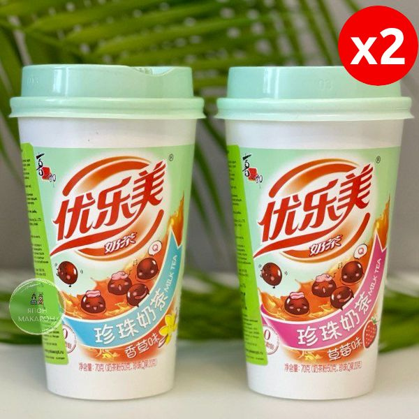 Китайский молочный чай с тапиокой Ванильный и Клубничный. Bubble tea ...