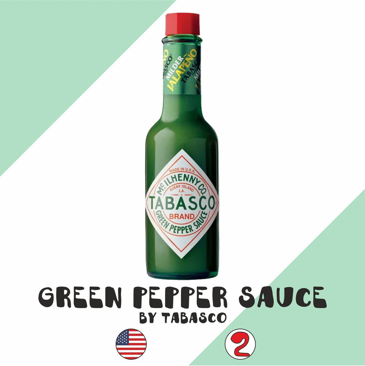 Соус острый Tabasco "Green pepper sauce/Зеленый перечный" (Табаско) (150мл)