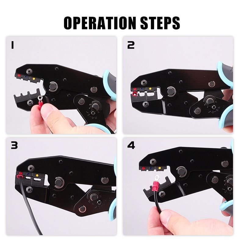 Кримпер профессиональный для обжима изолированных гильз(0.5-6.0 мм2) Со ...