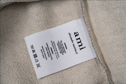 Свитшот Мужской, Женский AMI Вышивка темно-синий Молния