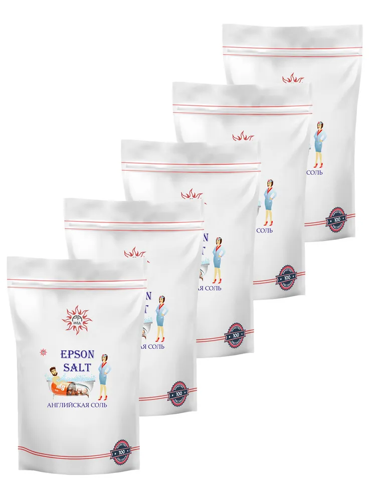 Английская соль, Epsom salt, 5 кг. (магниевая соль, Эпсома, сульфат магния), 5 кг, фото 5