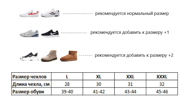 Водонепроницаемые защитные чехлы, бахилы, дождевик на молнии для обуви от дождя, грязи прозрачный L/ для кроссовок / для ботинок / для туфлей /, прозрачный, фото 3