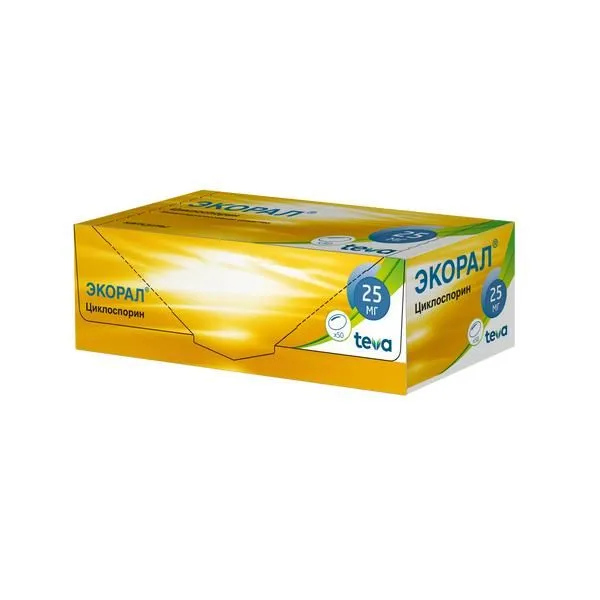 Экорал капсулы 25мг 50шт, 50 шт