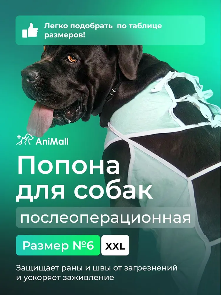 Попона для собак послеоперационная №6 AniMall, вариант
