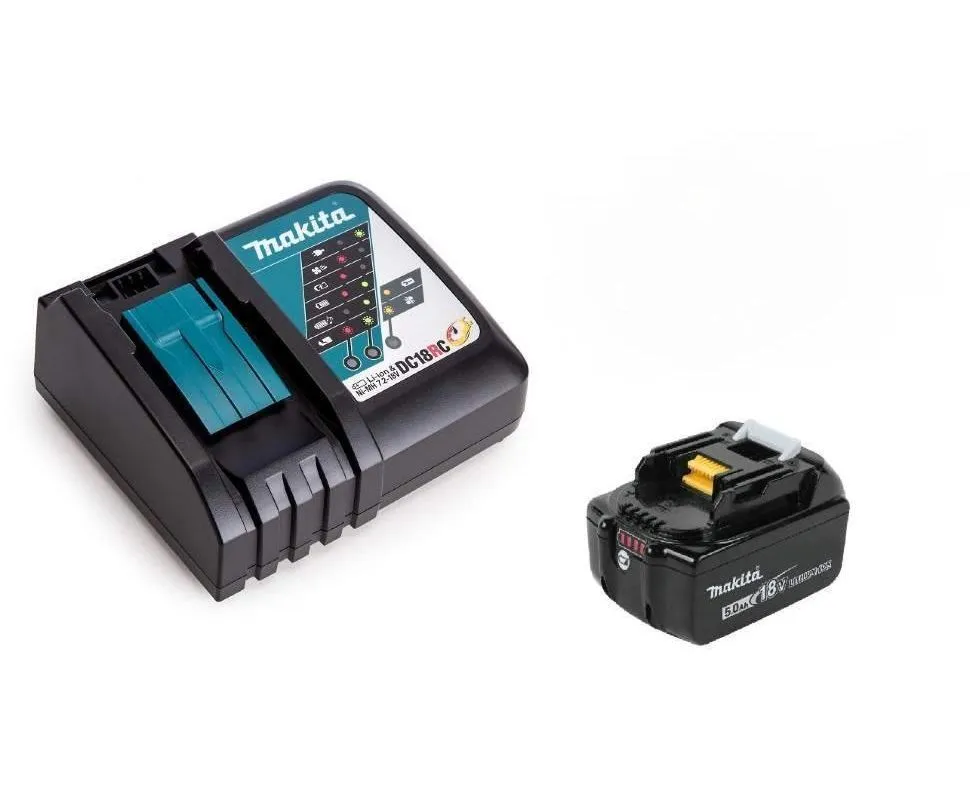 Набор Makita 191A55-0: Аккумулятор BL1850B (18В, 5.0Ач, Li-Ion)+ зарядное устройство DC18RС Makita, вариант