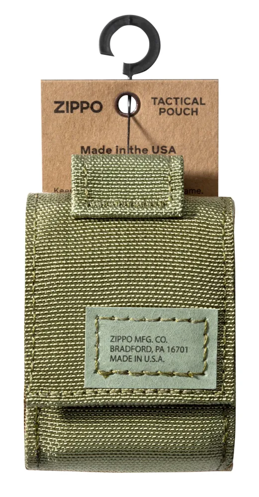 Чехол ZIPPO для зажигалки с фиксатором на ремень, нейлон, зеленый, зеленый, фото 2