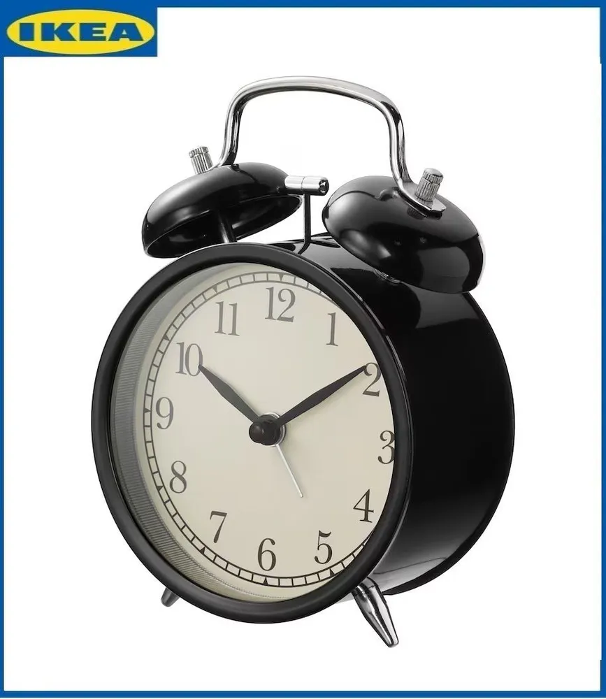 Будильник IKEA DEKAD,10 см. Часы настольные ИКЕА ДЭКАД, черный., черный