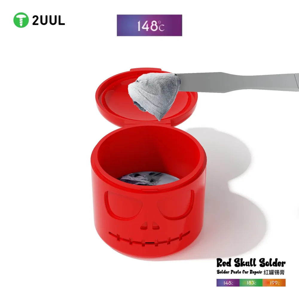 Низкотемпературная паяльная паста 2UUL RED Skull (50г) 148C, 50 г