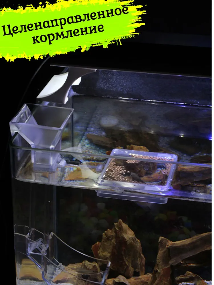 Кормушка для рыб в аквариум квадратная погружная 17 см, 17 см, фото 6