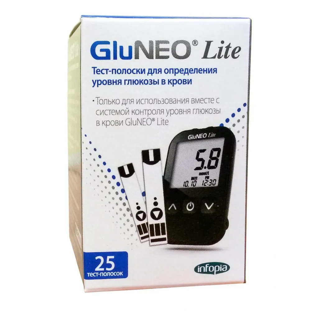 Тест-полоски GluNeo Lite, 50 шт., 25 шт
