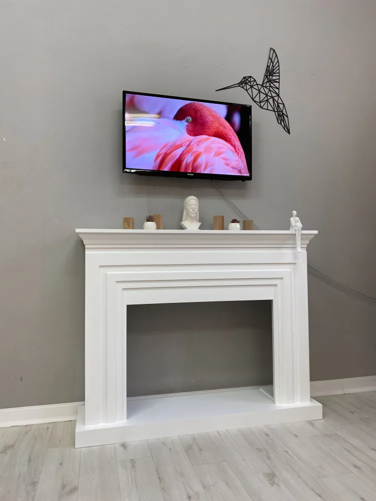 Kamin_decor_msk Портал каминный Сидней 81х172х33, белый, 95x120x30, фото 4