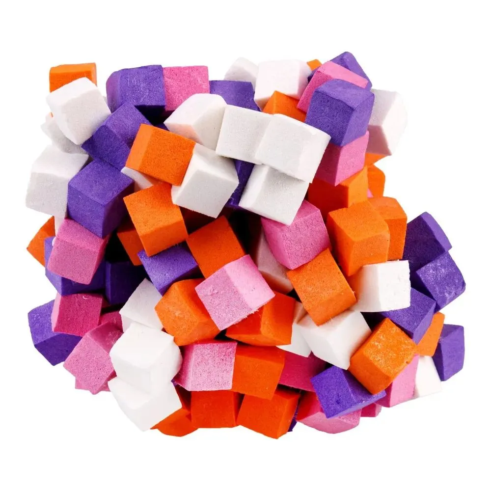 GUMMY BLOCKS 1TOY. Конструктор - пластилин, разноцветные детали (белый, оранжевый, фиолетовый, розовый миксом), в кор. 8х8х8 см., 8x8x8 см, фото 5