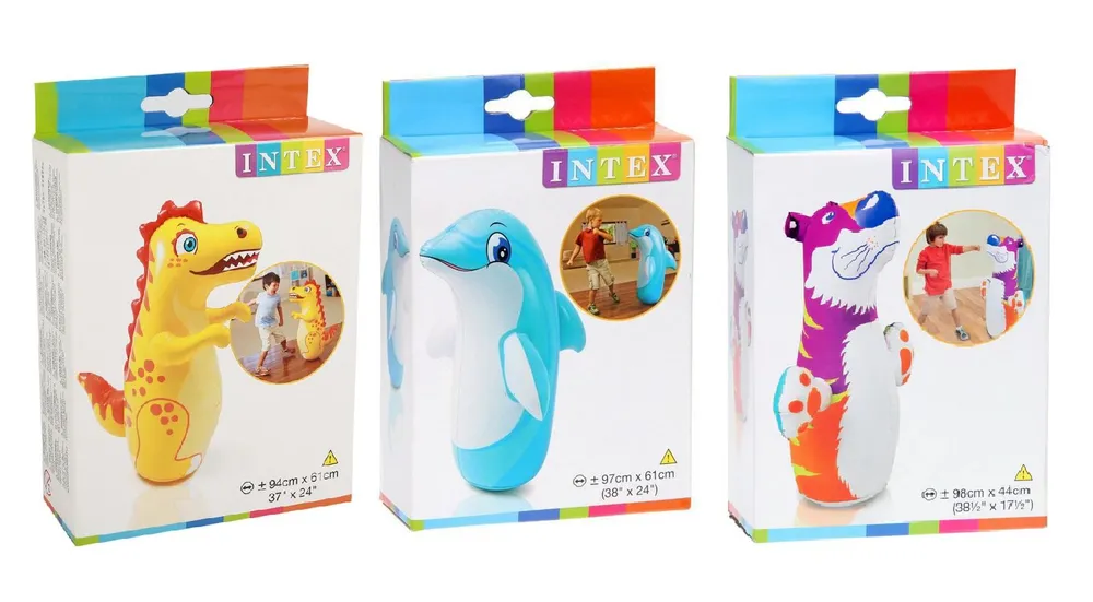 Intex 44669 Надувная игрушка-неваляшка, от 3 лет, 3 вида, вариант, фото 2
