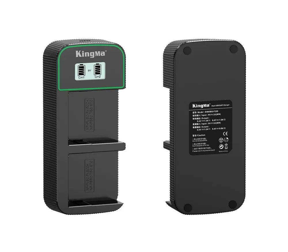 Зарядное устройство Kingma BM058Q-F550, для 2х Sony NP-F, дисплей, USB Type-C, вариант, фото 2