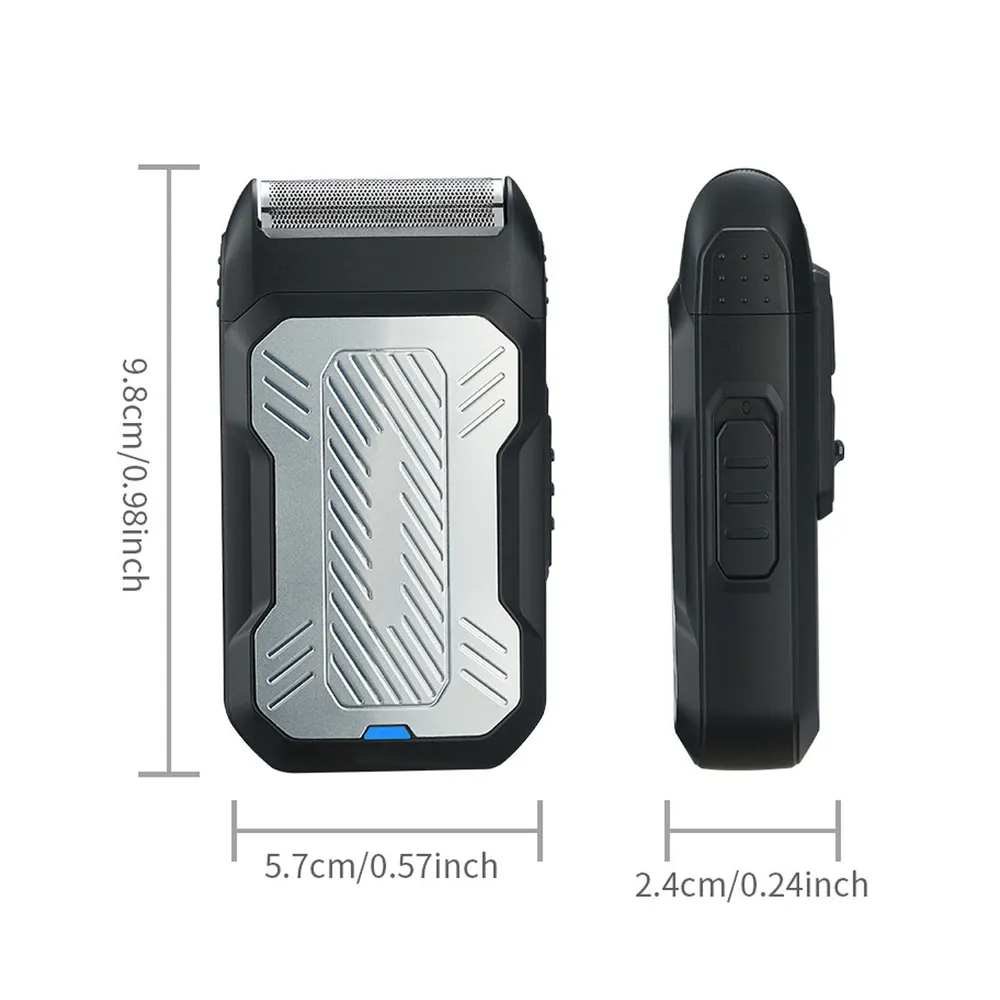 2-в-1 фольга-резак, USB, сменная головка, для бороды/лысых 16