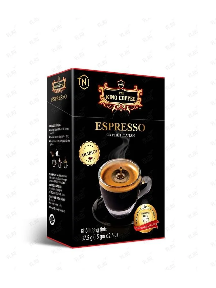 King Coffee Кофе растворимый Порошковый 38г. 15шт., 38 г, 15 шт, фото 5