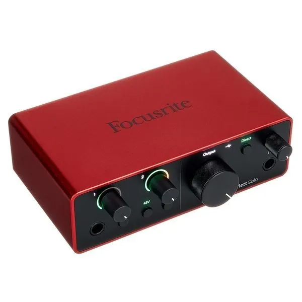 Focusrite Прибор для обработки звука Scarlett Solo 4th Generation, красный, красный, фото 5