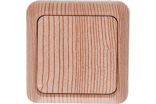 Выключатель одноклавишный UNIVersal серия Олимп о/у 10А 220В сосна (еврослот) 5560797