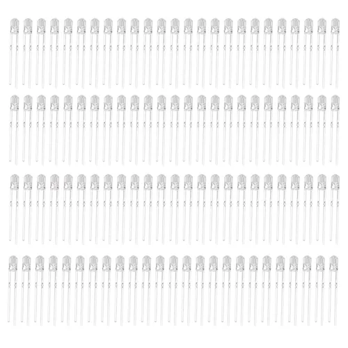 Набор светодиодов 3мм, 100 шт, 8 цветов, светодиодные диоды для электроники, DIY проекты, яркое свеч