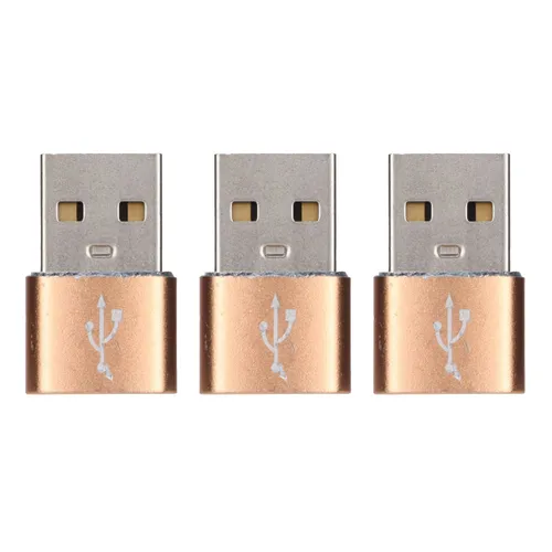 USB C адаптер, переходник USB A на Type C, металлический, 3 шт., для ноутбука и телефона, передача д