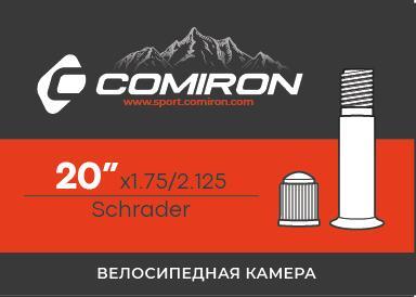 Камера для велосипеда бутиловая COMIRON 20 X1.75/2.125 Schrader 45mm 175g Камера для велосипеда бутиловая COMIRON 20 X1.75/2.125 Schrader 45mm 175g