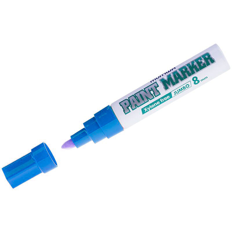 Jpm Chisel Маркер-краска MunHwa JPM-02 Jumbo Chisel, универсальный, синий, 8 мм (1 ...