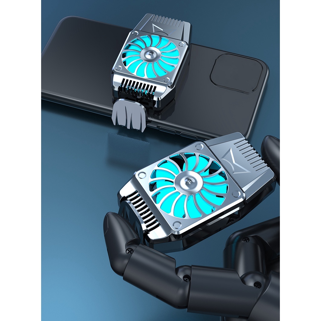 ОхладительдлямобильноготелефонаiPhoneиAndroid,охлаждающийвентилятор,серебристый