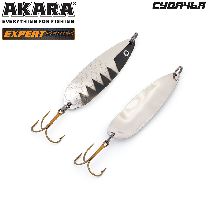 Блесна колеб. akara expert Судачья 80 мм 24 гр. 13/sil,(набор из 1 шт)
