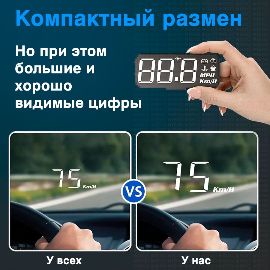 HUD Проектор на лобовое стекло автомобиля OBD купить по выгодной цене в ...