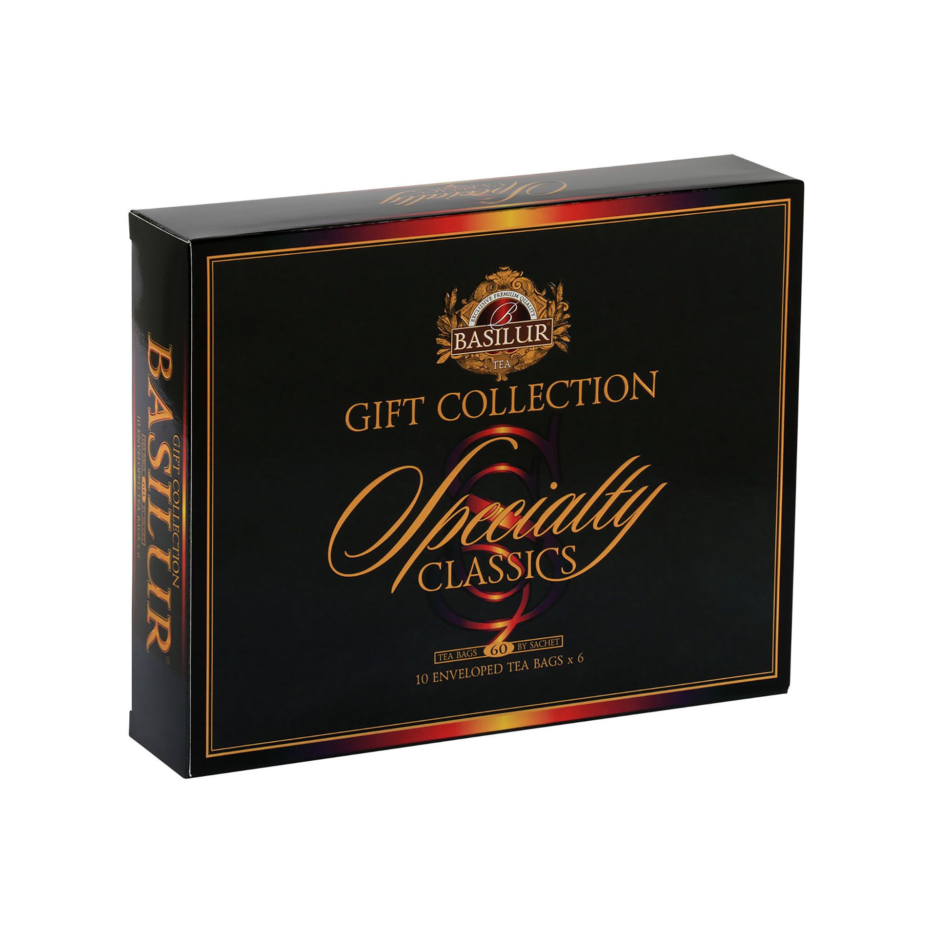 Basilur,Избраннаяклассика"Ассорти",чайподарочный,наборчаяподарочный,60саше(6вкусов),
