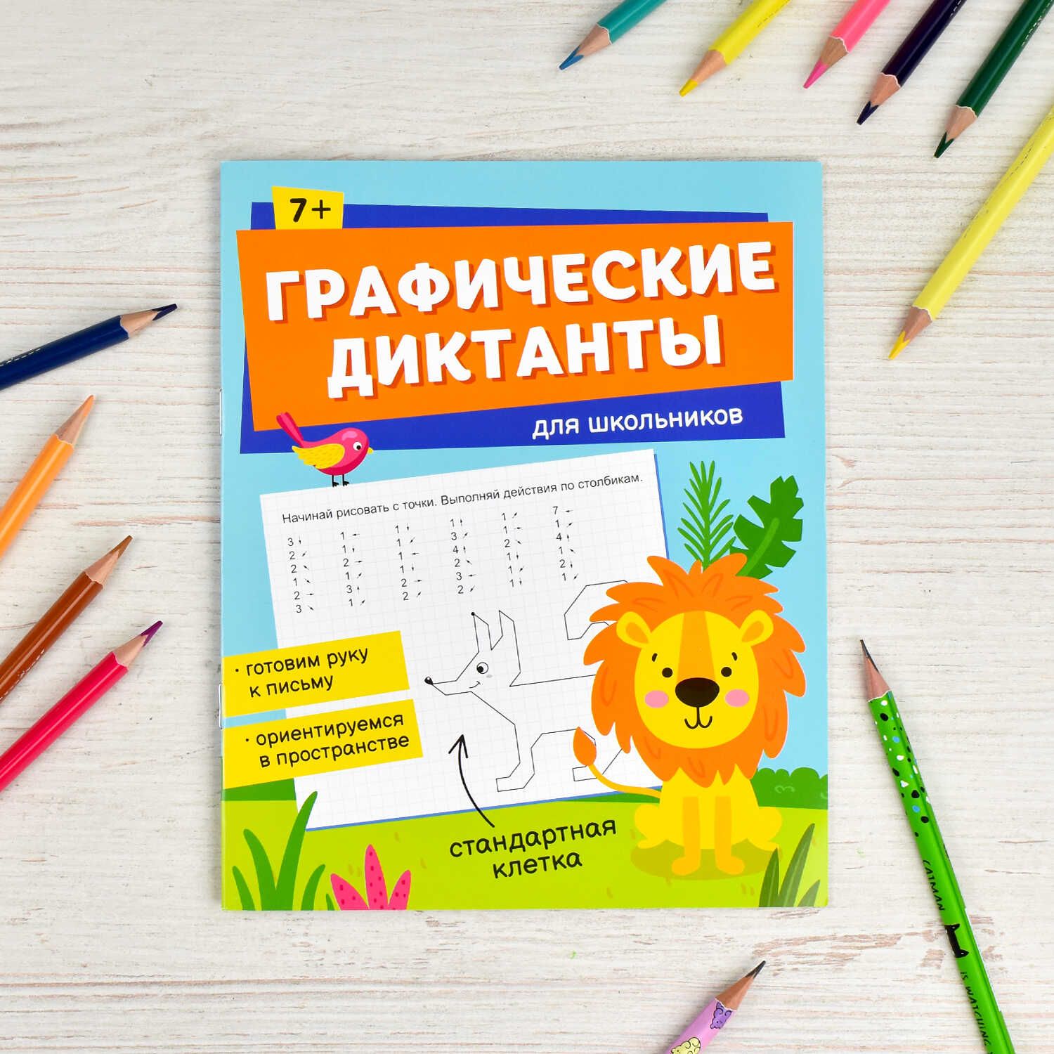 Книжка с заданиями по рисованию для детей. Серия "Графические диктанты" 165х205 мм 16 стр | School VPR Practice Tests - Ozon image 3