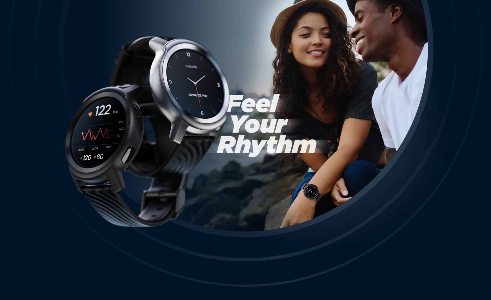 Купить смарт-часы Motorola Moto Watch 100, экран 1.3" - купить по ...