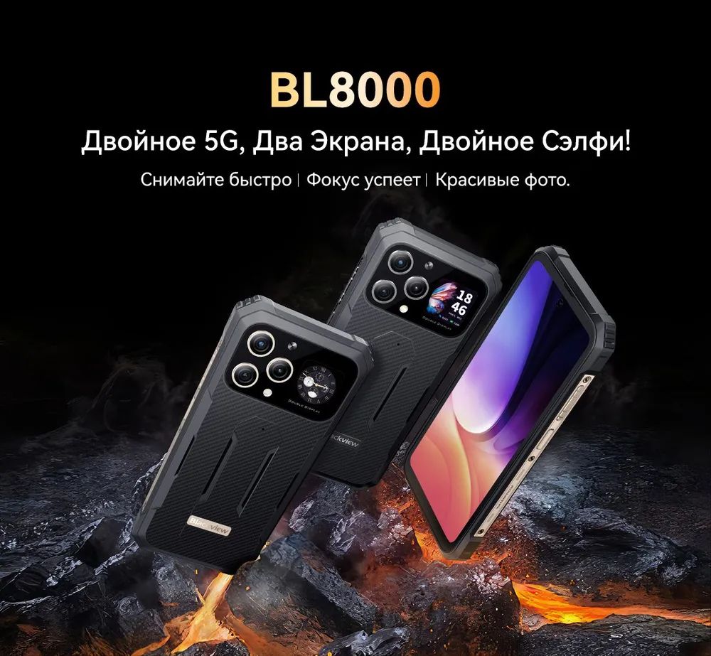 Смартфон Blackview BL8000 12/512 ГБ - купить по выгодной цене в  интернет-магазине OZON (1399616037)