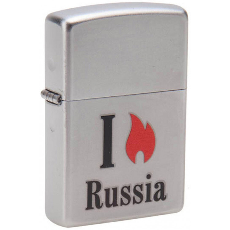 Зажигалка бензиновая ZIPPO Flame Russia Satin Chrome #1